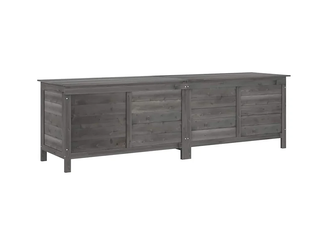 Reinald  Boîte de rangement de jardin anthracite bois massif de sapin