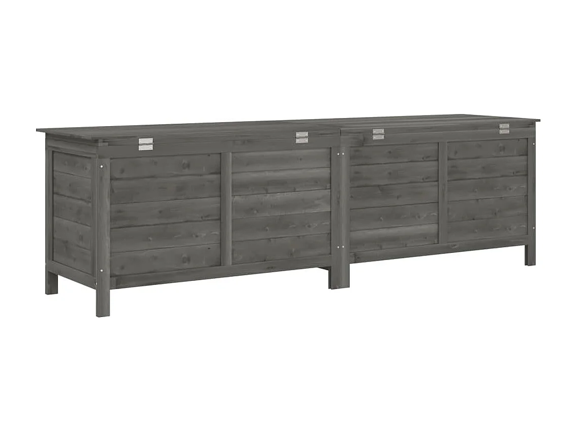 Reinald  Boîte de rangement de jardin anthracite bois massif de sapin