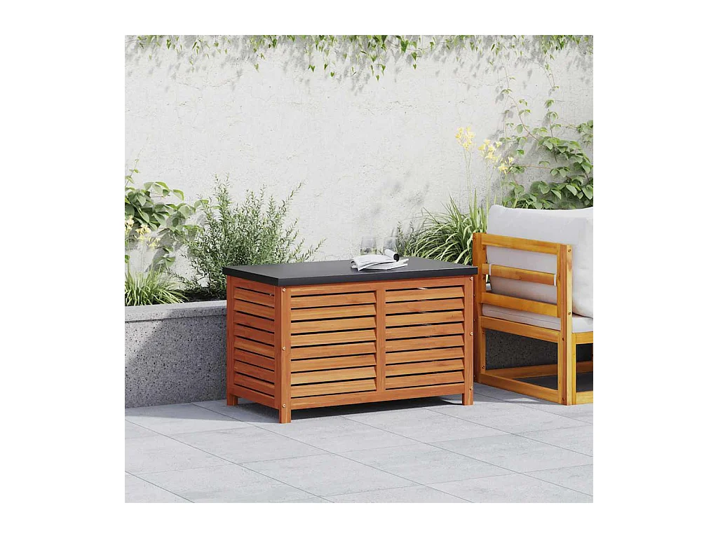 Xendori  Boîte de rangement de jardin 90x48x55 cm bois d'eucalyptus