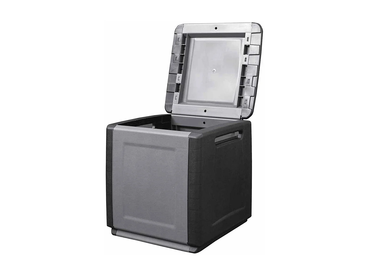 Sophie-Adélie  Boîte de rangement de jardin 54x53x57 cm 130 L Gris foncé noir