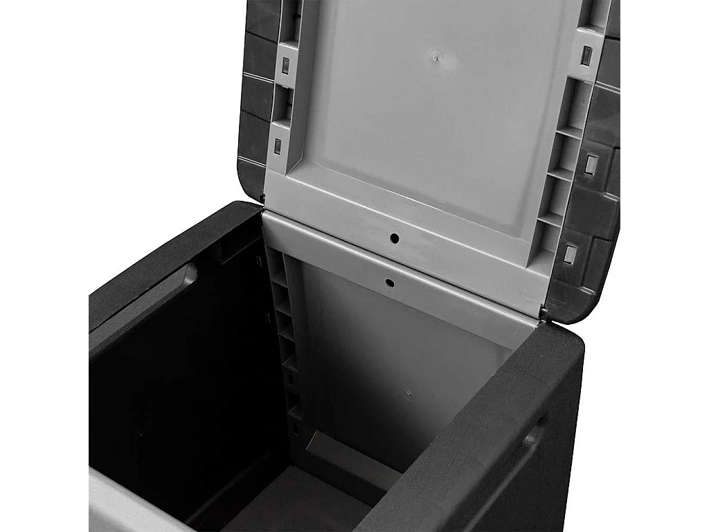 Sophie-Adélie  Boîte de rangement de jardin 54x53x57 cm 130 L Gris foncé noir