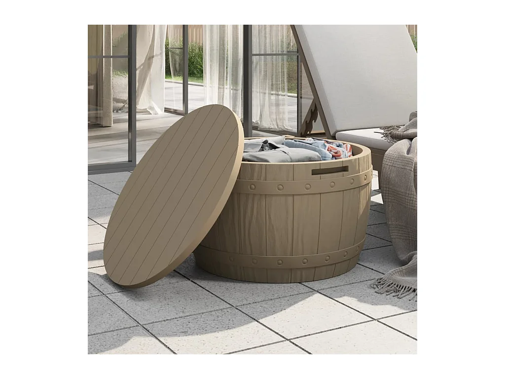 Beacon  Caja de almacenaje de jardín 3 en 1 polipropileno marrón claro