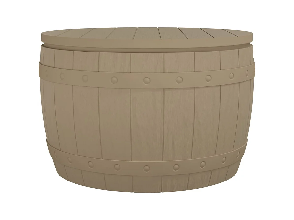 Beacon  Boîte de rangement de jardin 3 en 1 marron clair polypropylène