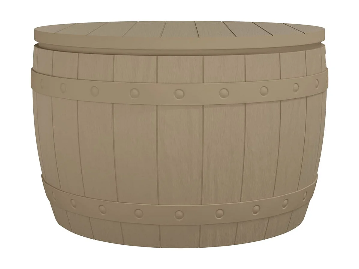 Beacon  Boîte de rangement de jardin 3 en 1 marron clair polypropylène