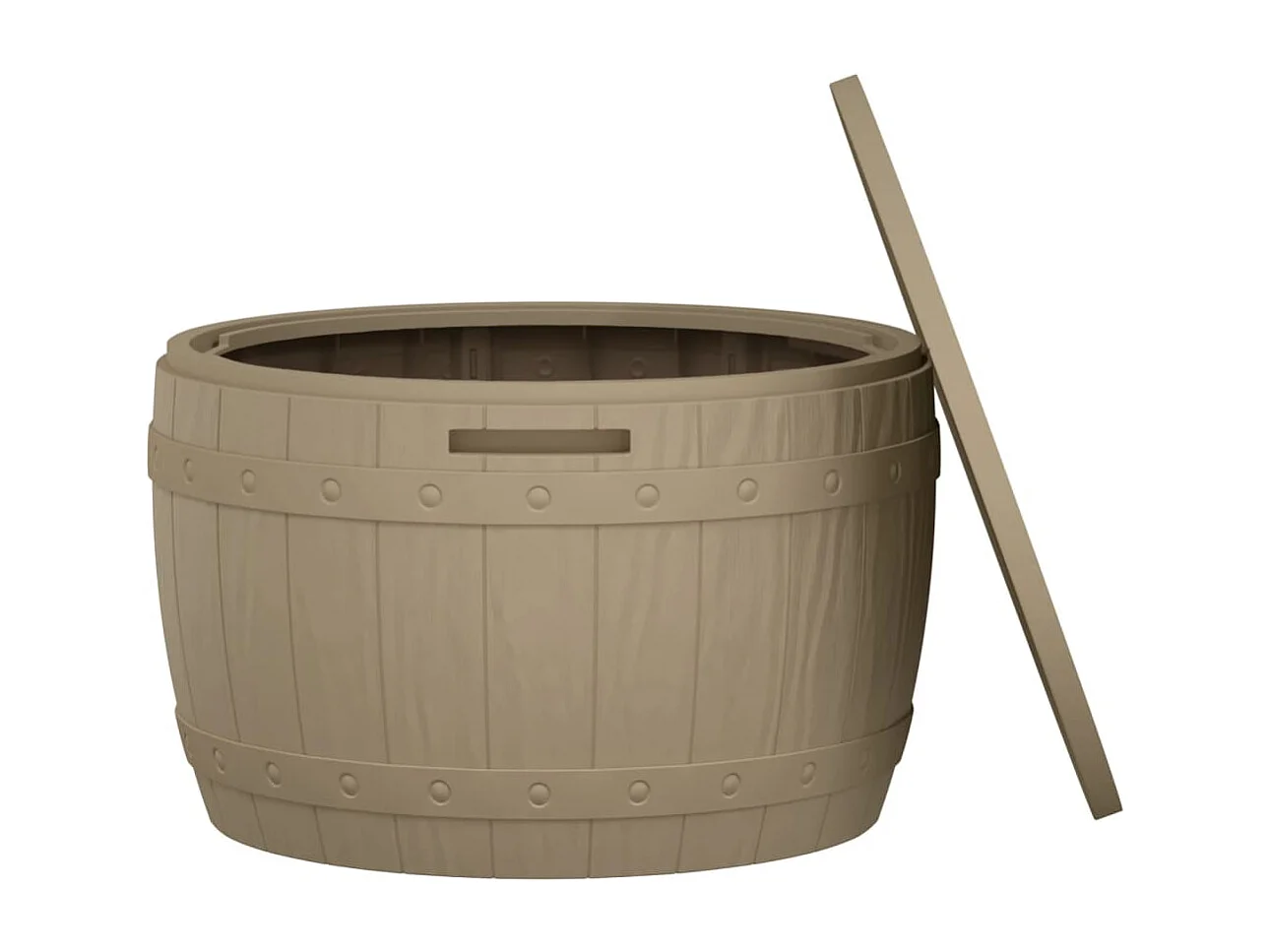 Beacon  Boîte de rangement de jardin 3 en 1 marron clair polypropylène