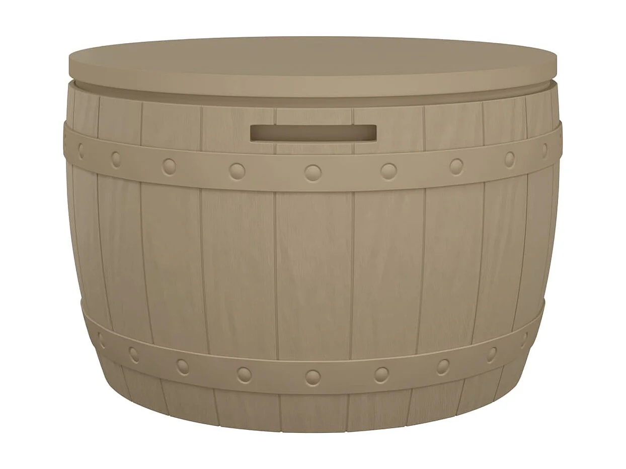 Beacon  Boîte de rangement de jardin 3 en 1 marron clair polypropylène