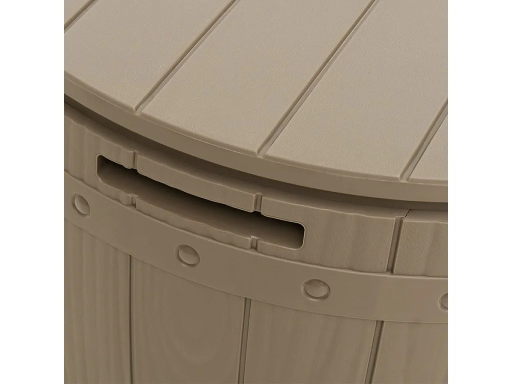 Beacon  Boîte de rangement de jardin 3 en 1 marron clair polypropylène