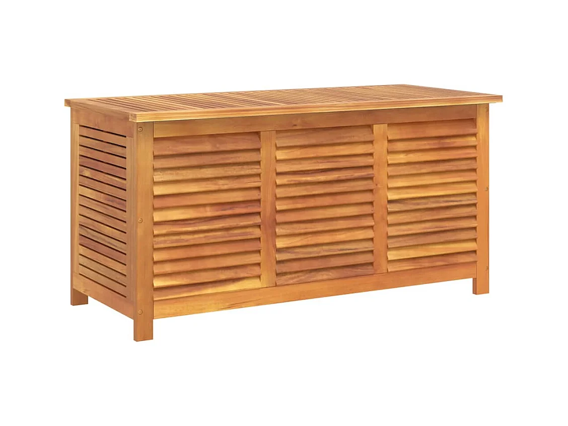Fjolar  Boîte de rangement de jardin persiennes 113x50x56cm bois acacia