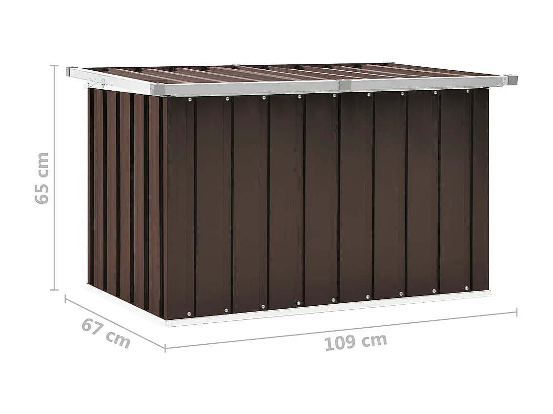 Nancy  Coffre de rangement de jardin Marron 109x67x65 cm