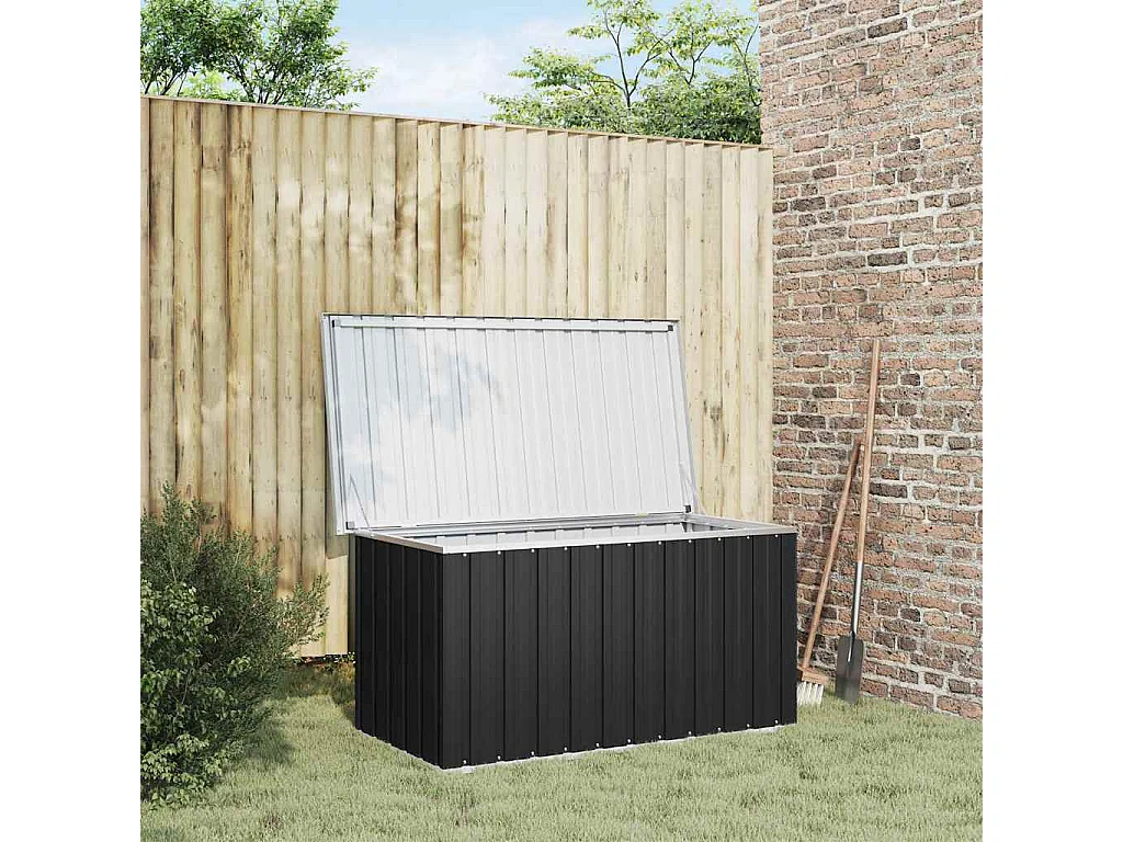 Nancy  Boîte de rangement de jardin Anthracite 129x67x65 cm