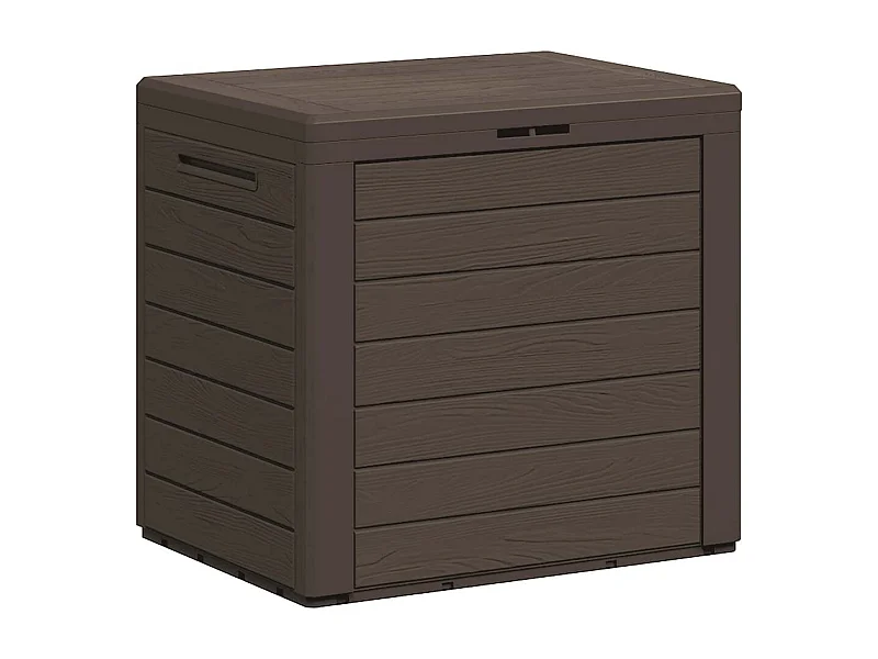 Cagnes-sur-Mer  Caja de almacenaje de jardín polipropileno marrón 58,5x46x55 cm