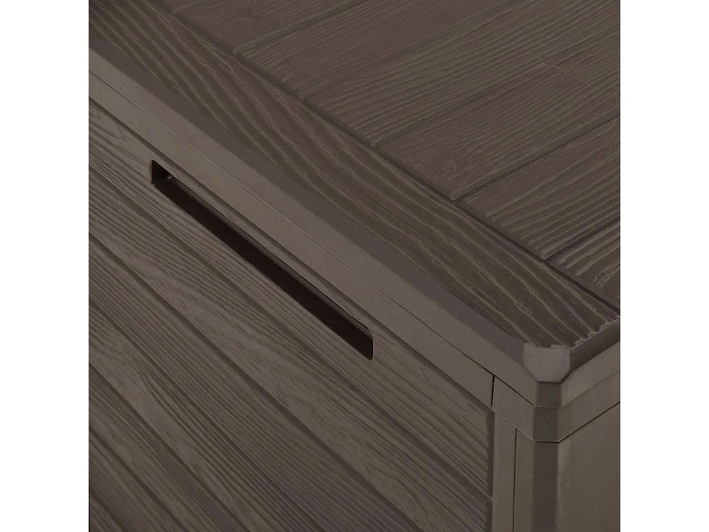 Cagnes-sur-Mer  Boîte de stockage de jardin Marron 58,5x46x55 cm Polypropylène