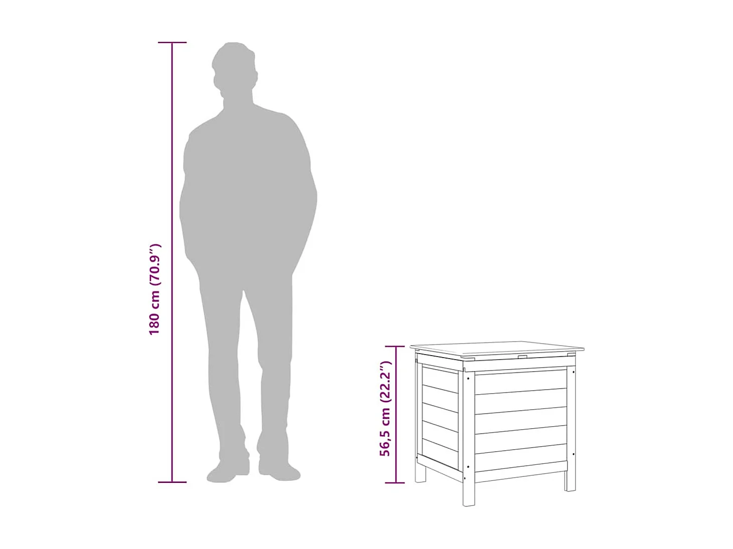 Reinald  Tuinbox 50x49x56,5 cm massief vurenhout