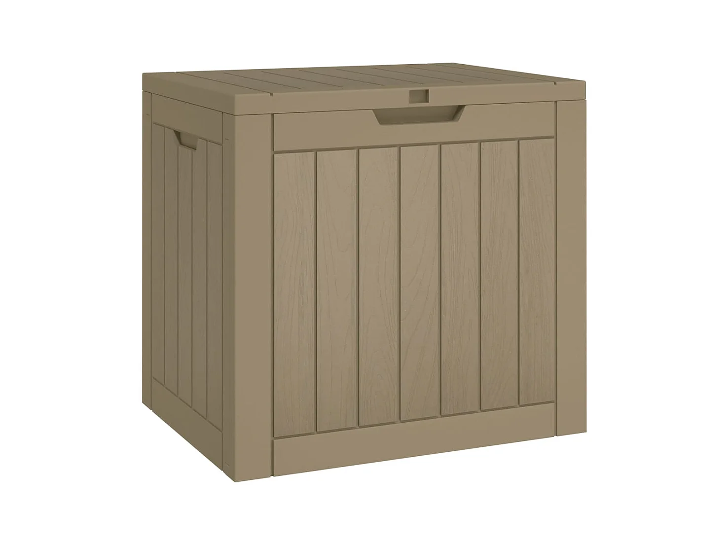 Champlin  Boîte de stockage de jardin gris 55,5x43x53 cm polypropylène