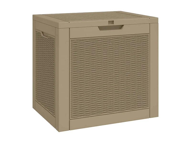 Indar  Caja de almacenaje de jardín PP marrón claro 55,5x43x53 cm