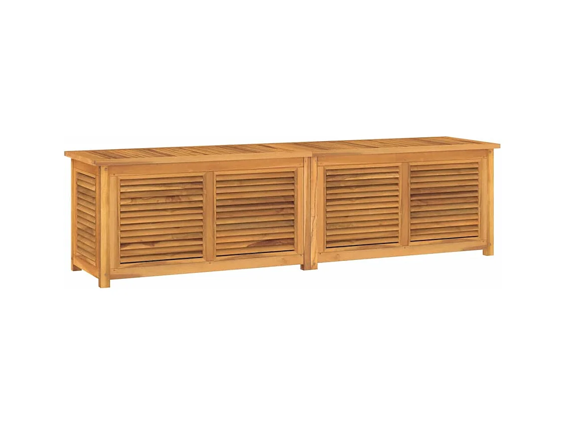 Neel  Boîte de rangement jardin et sac 200x50x55 cm bois massif teck