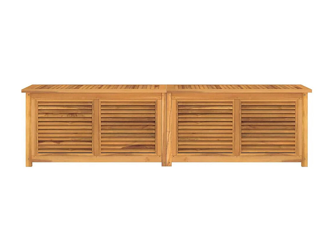 Neel  Boîte de rangement jardin et sac 200x50x55 cm bois massif teck