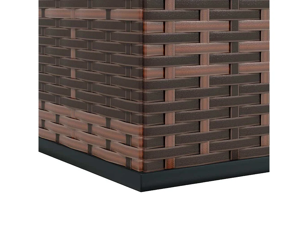 Evans  Boîte à coussins de jardin Résine tressée 100x49x103,5cm Marron