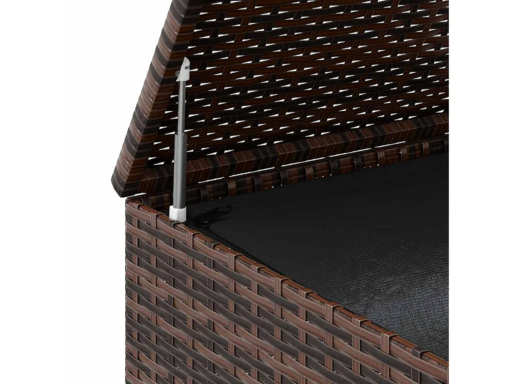 Evans  Boîte à coussins de jardin Résine tressée 100x49x103,5cm Marron