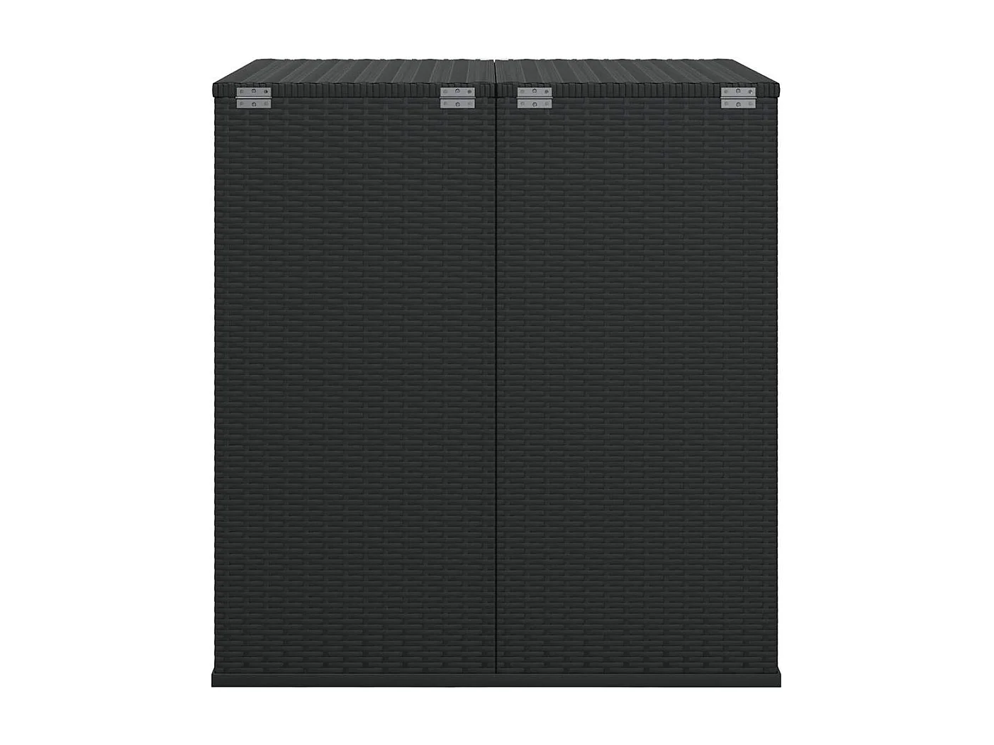 Evans  Boîte à coussins de jardin Résine tressée 100x97,5x104 cm Noir