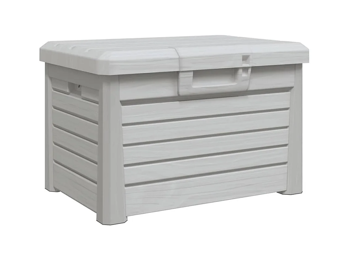 Louis-Philippe-René  Boîte à coussins d'extérieur gris 73x50,5x46,5 cm polypropylène