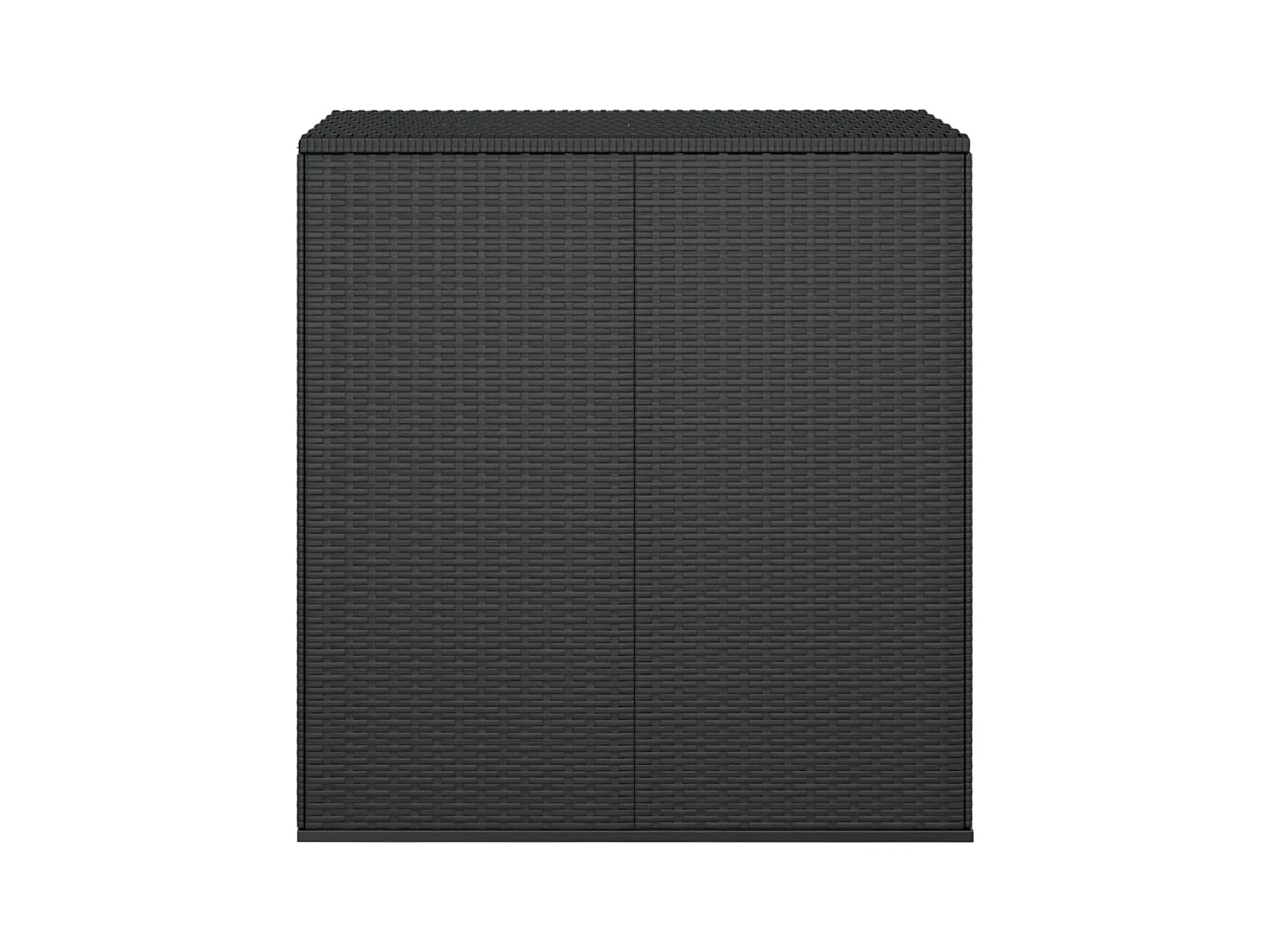 Evans  Boîte à coussins de jardin Résine tressée 100x49x103,5 cm Noir