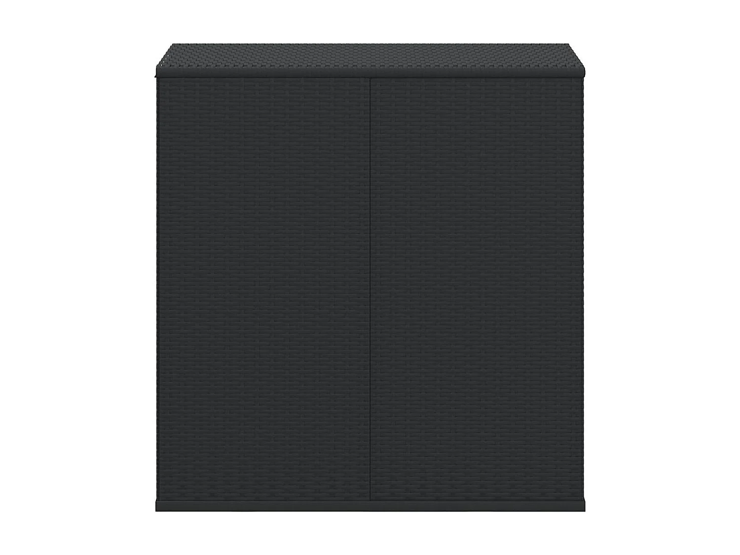 Evans  Boîte à coussins de jardin Résine tressée 100x49x103,5 cm Noir