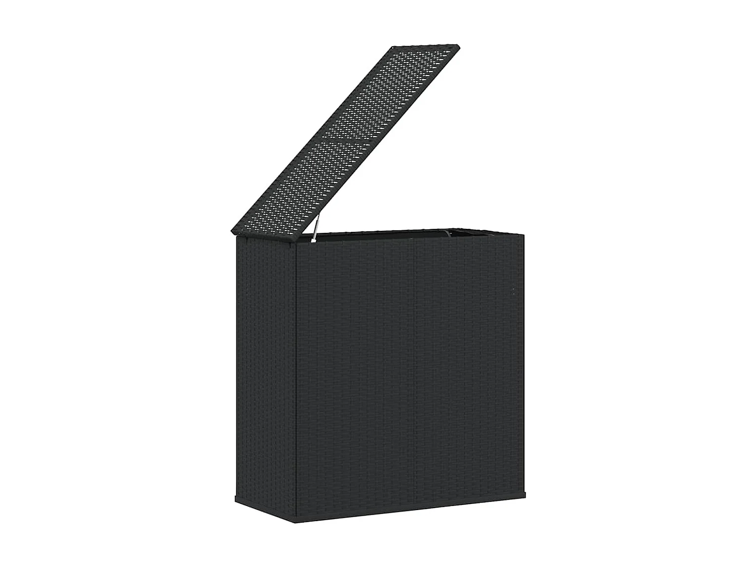 Evans  Boîte à coussins de jardin Résine tressée 100x49x103,5 cm Noir