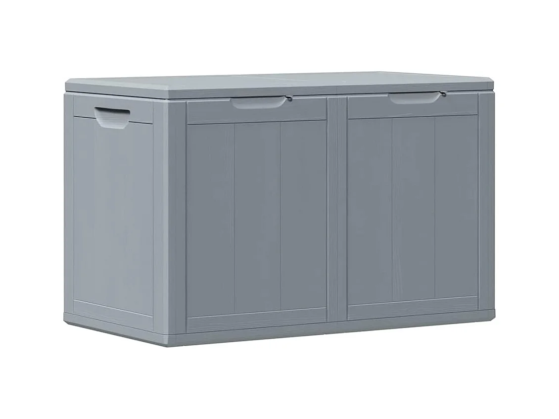 Drumkeeran  Boîte de rangement de jardin 180 L Gris PP aspect bois