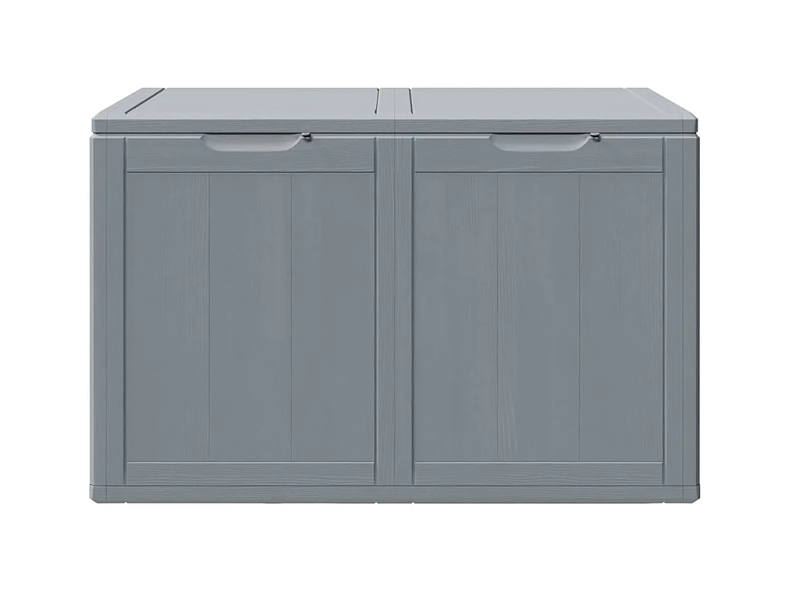 Drumkeeran  Boîte de rangement de jardin 180 L Gris PP aspect bois