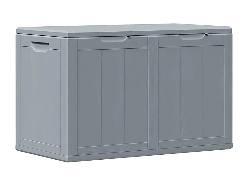 Drumkeeran  Caja de almacenaje para jardín 180 L PP aspecto madera gris