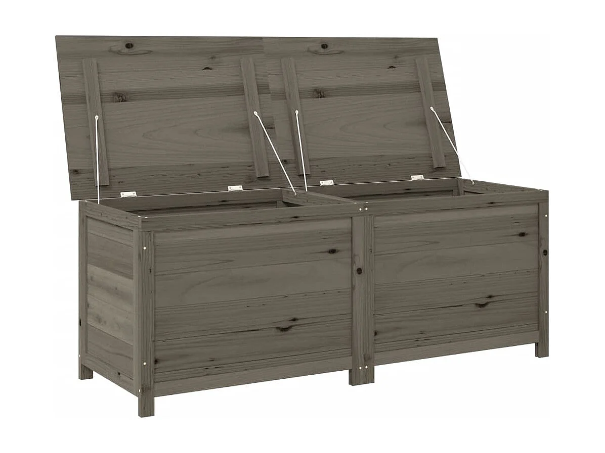 Keegan  Baúl para cojines madera de abeto maciza antracita 150x50x56 cm