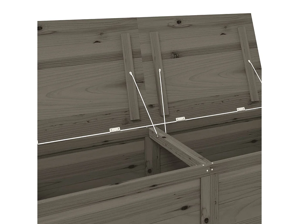 Keegan  Baúl para cojines madera de abeto maciza antracita 150x50x56 cm