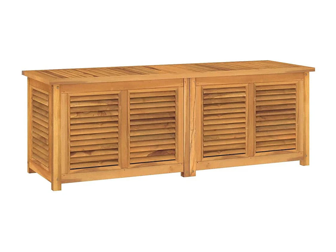 Neel  Boîte de rangement jardin et sac 150x50x55 cm bois massif teck