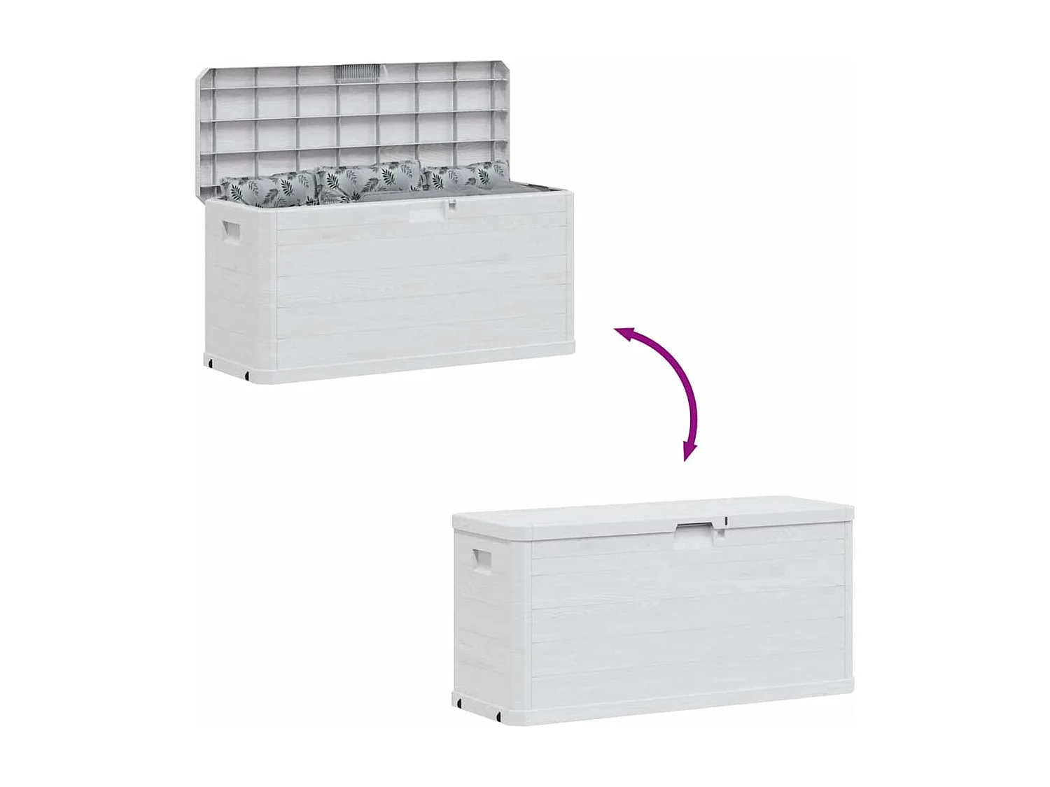 Dorian  Boîte de rangement de jardin 280 L Gris clair