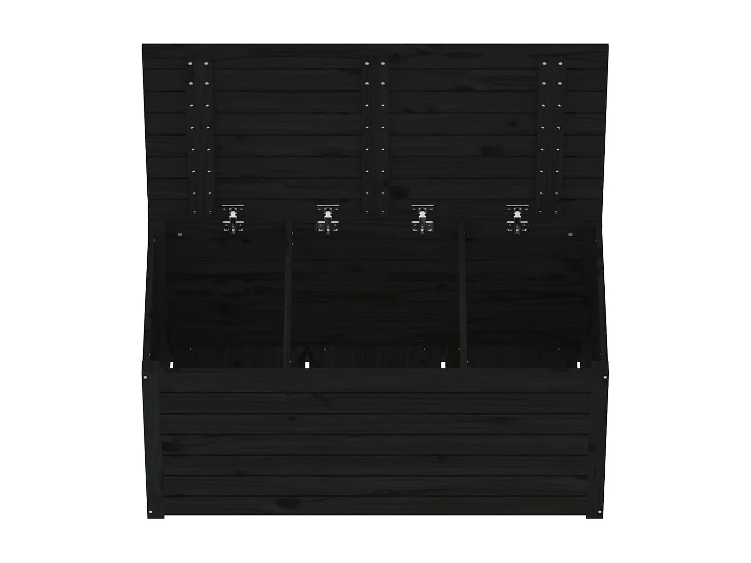 Violeta  Boîte de jardin noir 101x50,5x46,5 cm bois massif de pin