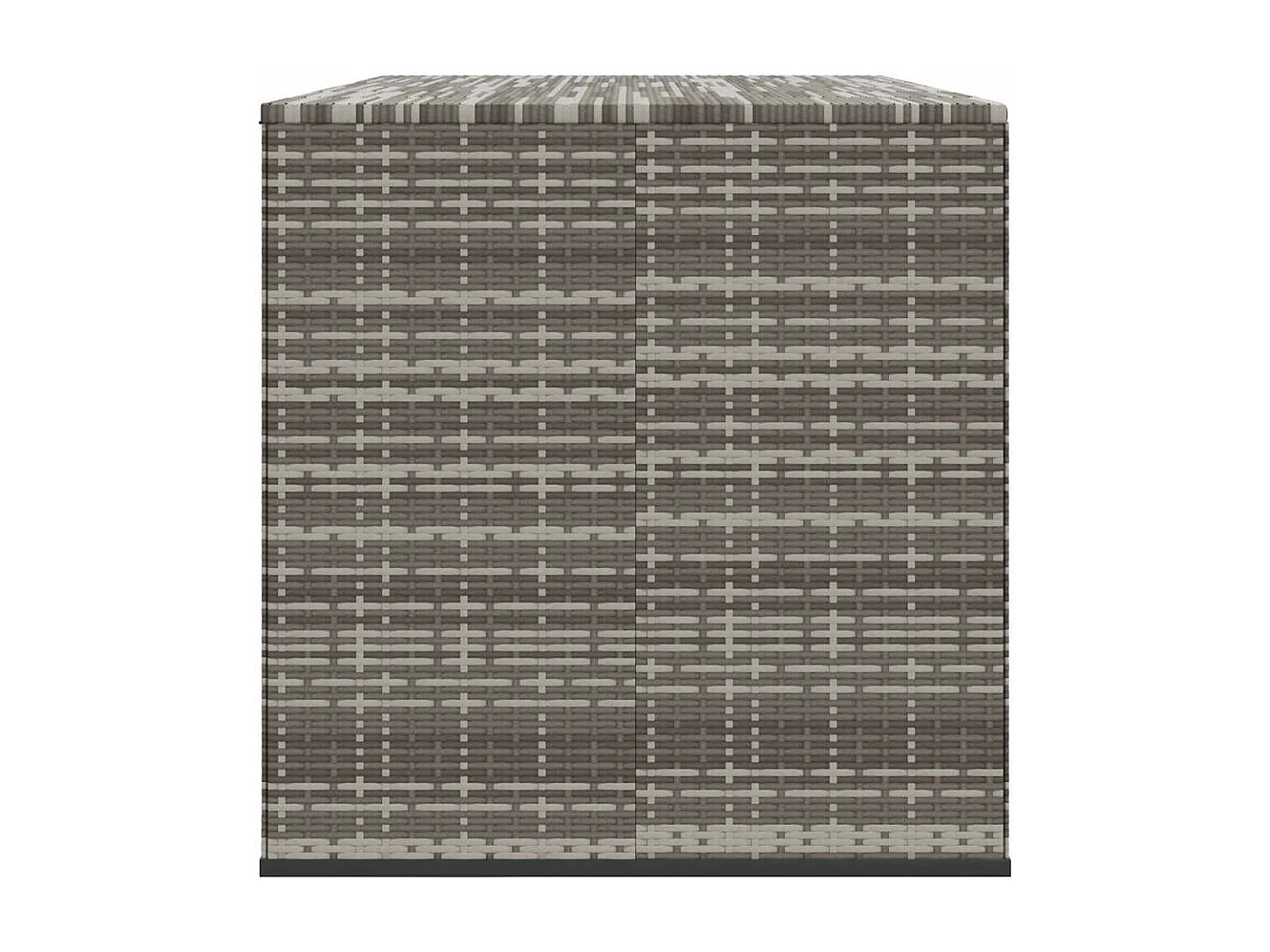 Evans  Boîte à coussins de jardin Résine tressée 291x100,5x104 cm Gris