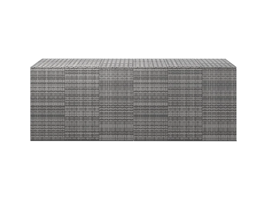 Evans  Boîte à coussins de jardin Résine tressée 291x100,5x104 cm Gris