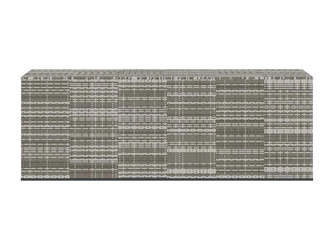 Evans  Boîte à coussins de jardin Résine tressée 291x100,5x104 cm Gris