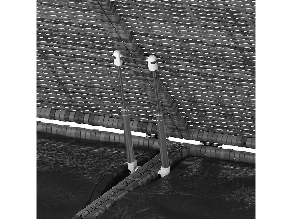 Evans  Boîte à coussins de jardin Résine tressée 291x100,5x104 cm Gris