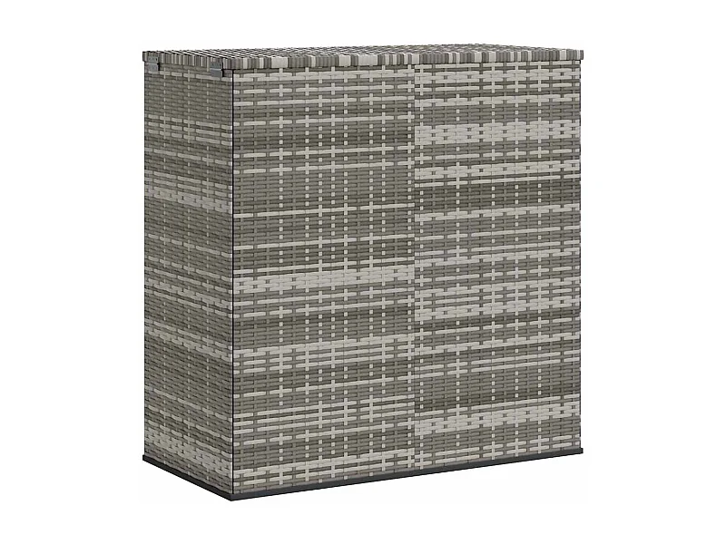 Evans  Boîte à coussins de jardin Résine tressée 100x49x103,5 cm Gris