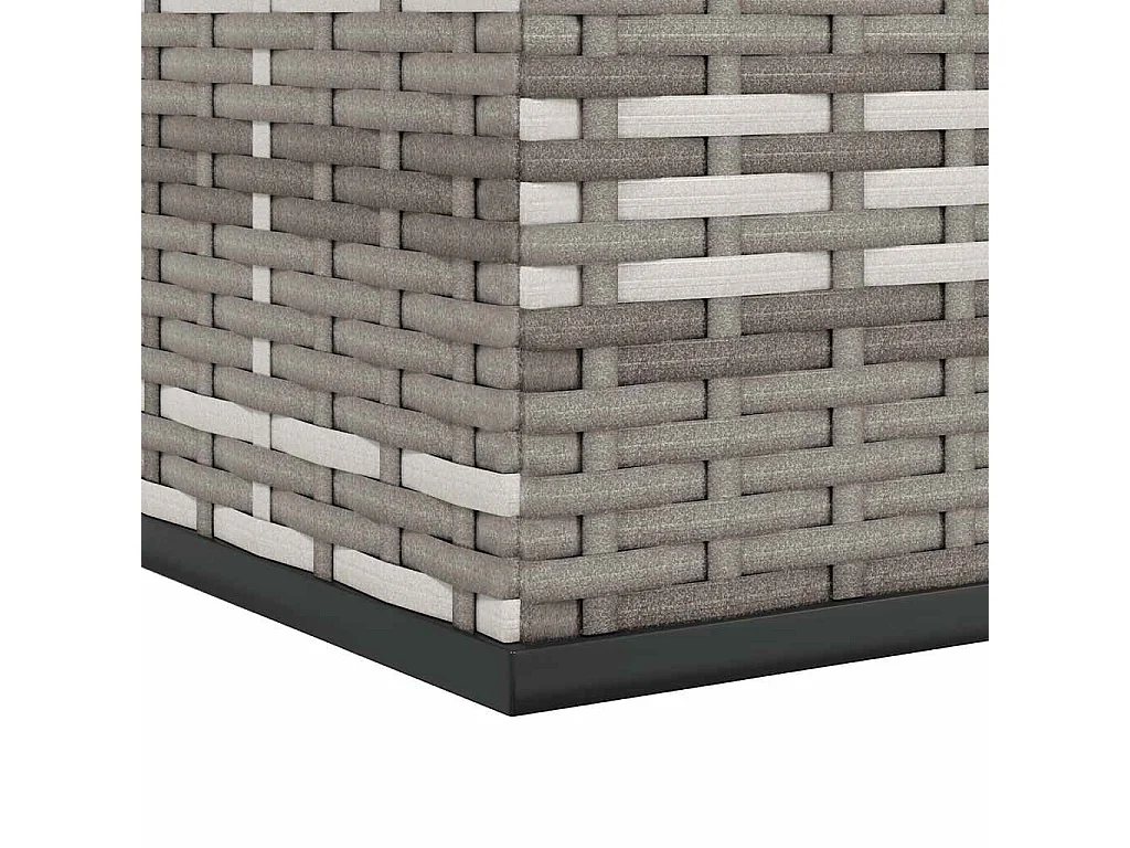 Evans  Boîte à coussins de jardin Résine tressée 100x49x103,5 cm Gris