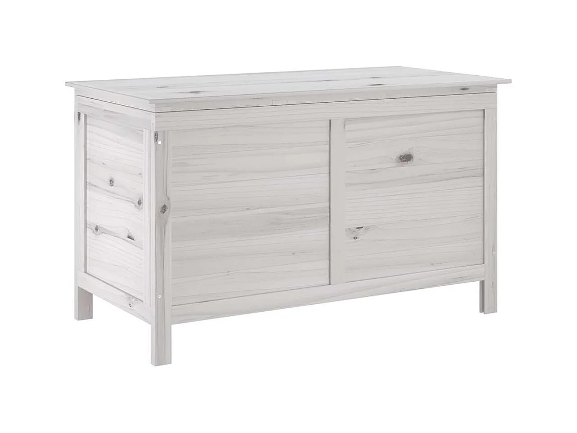 Reinald  Boîte de rangement de jardin blanc bois massif de sapin