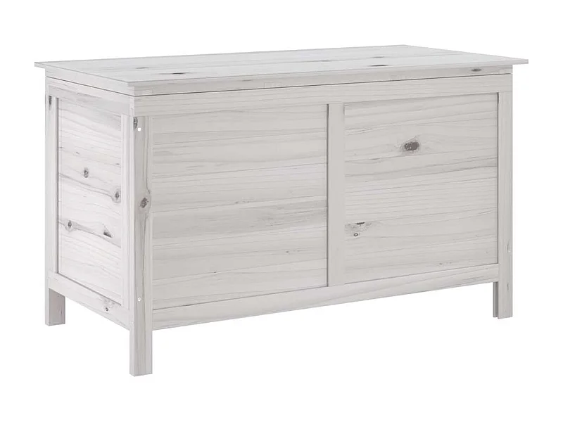 Reinald  Boîte de rangement de jardin blanc bois massif de sapin
