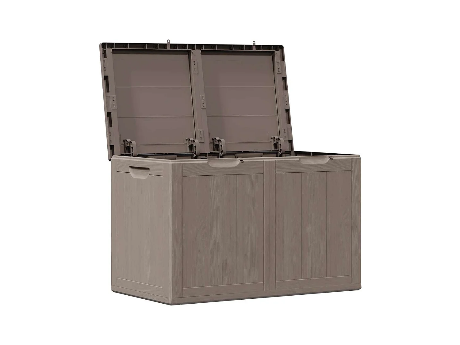 Drumkeeran  Boîte de rangement de jardin 180 L Marron PP aspect bois