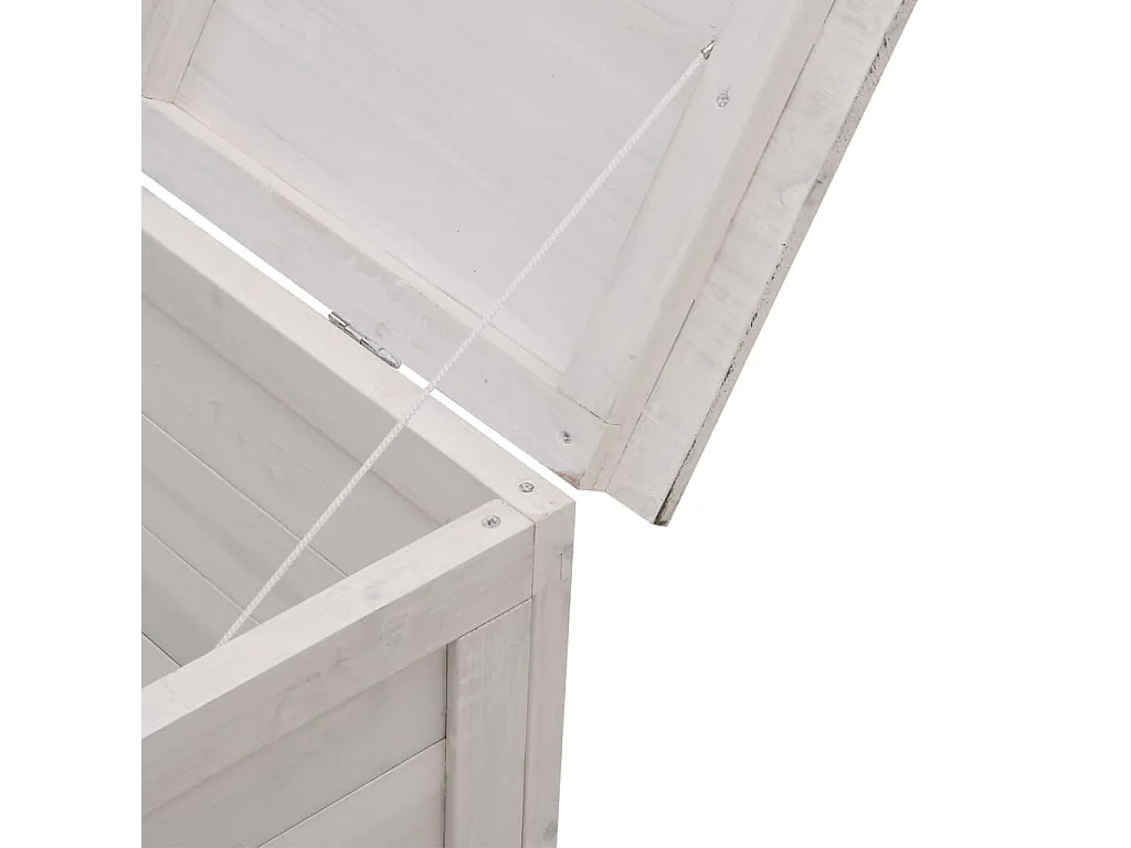 Reinald  Tuinbox 198,5x50x56,5 cm massief vurenhout wit