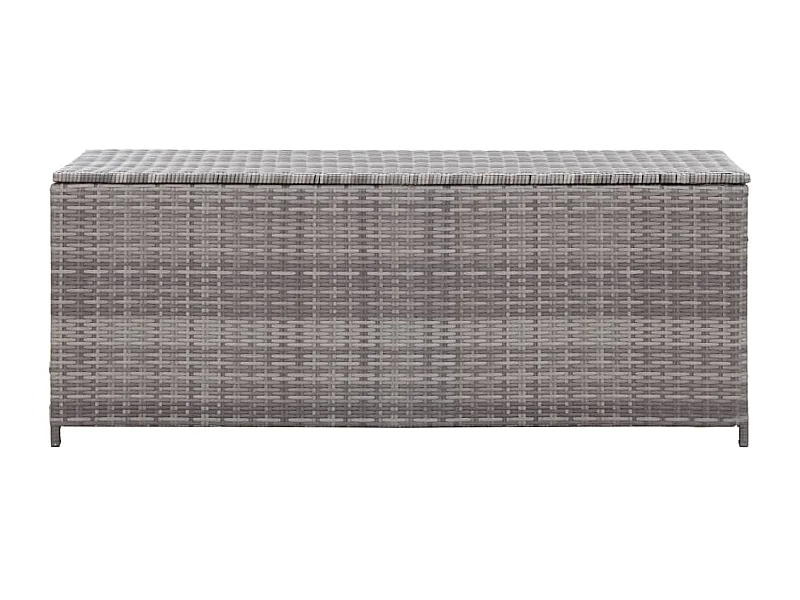 Gryris  Boîte de rangement de jardin gris 120x50x60 cm résine tressée
