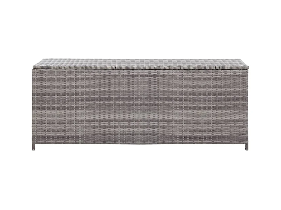 Gryris  Boîte de rangement de jardin gris 120x50x60 cm résine tressée