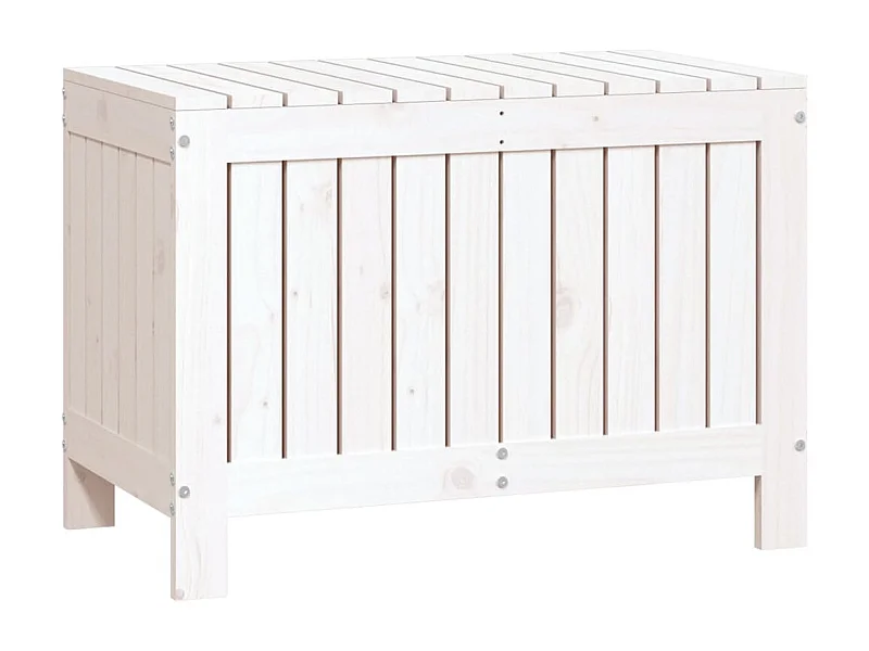 Lorionor  Caja de almacenaje jardín madera de pino blanco 76x42,5x54 cm