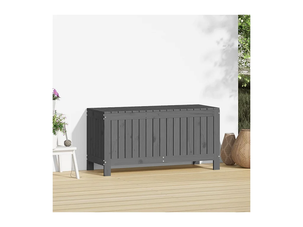 Hara  Boîte de rangement de jardin Gris 108x42,5x54 cm Bois de pin